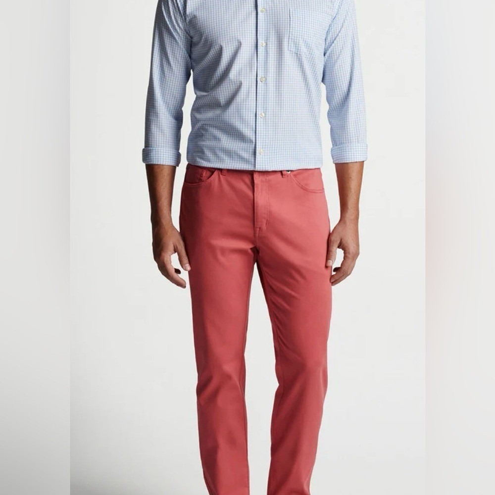 Peter Millar Coral Red Chinos